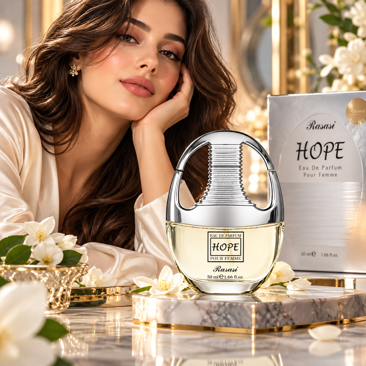 عطر هوب حريمي من الرصاصي أو دو بارفيوم 50 مل – Rasasi Hope Pour Femme (شبيه عطر جادور الشهير) - الصورة 2