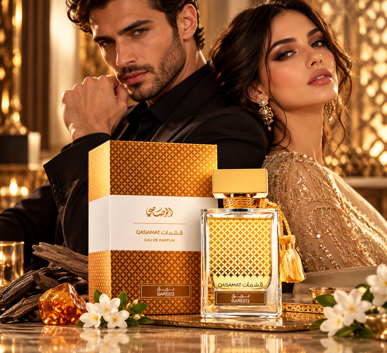 عطر قسمات بريق للجنسين من الرصاصي – أو دي بارفيوم 65 مل (Rasasi Qasamat Bareeq - بديل بكرات روج 540) - Image 5
