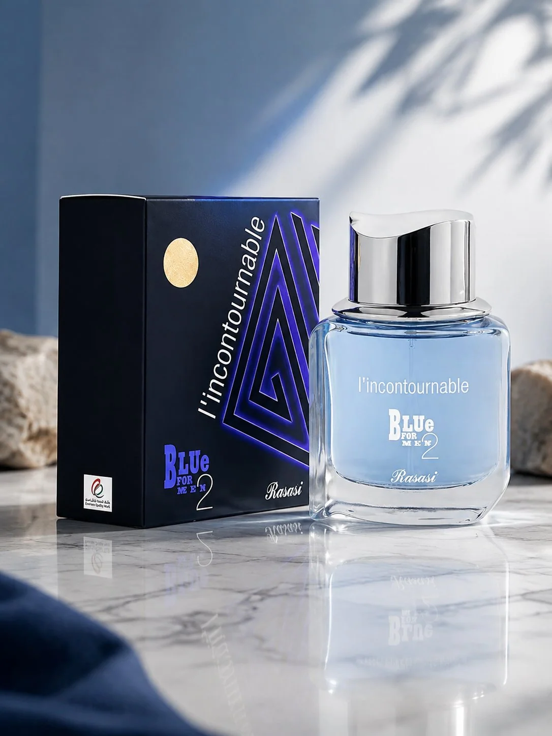 عطر بلو فور من 2 لو انكونترنيبل من الرصاصي للرجال – أو دي بارفيوم 75 مل (Rasasi L'incontournable Blue 2) - الصورة 3