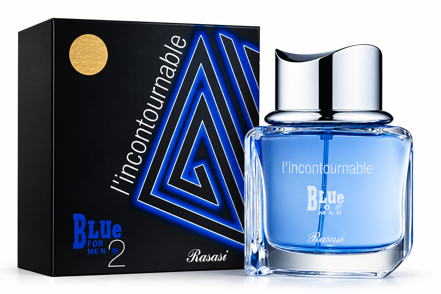 عطر بلو فور من 2 لو انكونترنيبل من الرصاصي للرجال – أو دي بارفيوم 75 مل (Rasasi L'incontournable Blue 2)