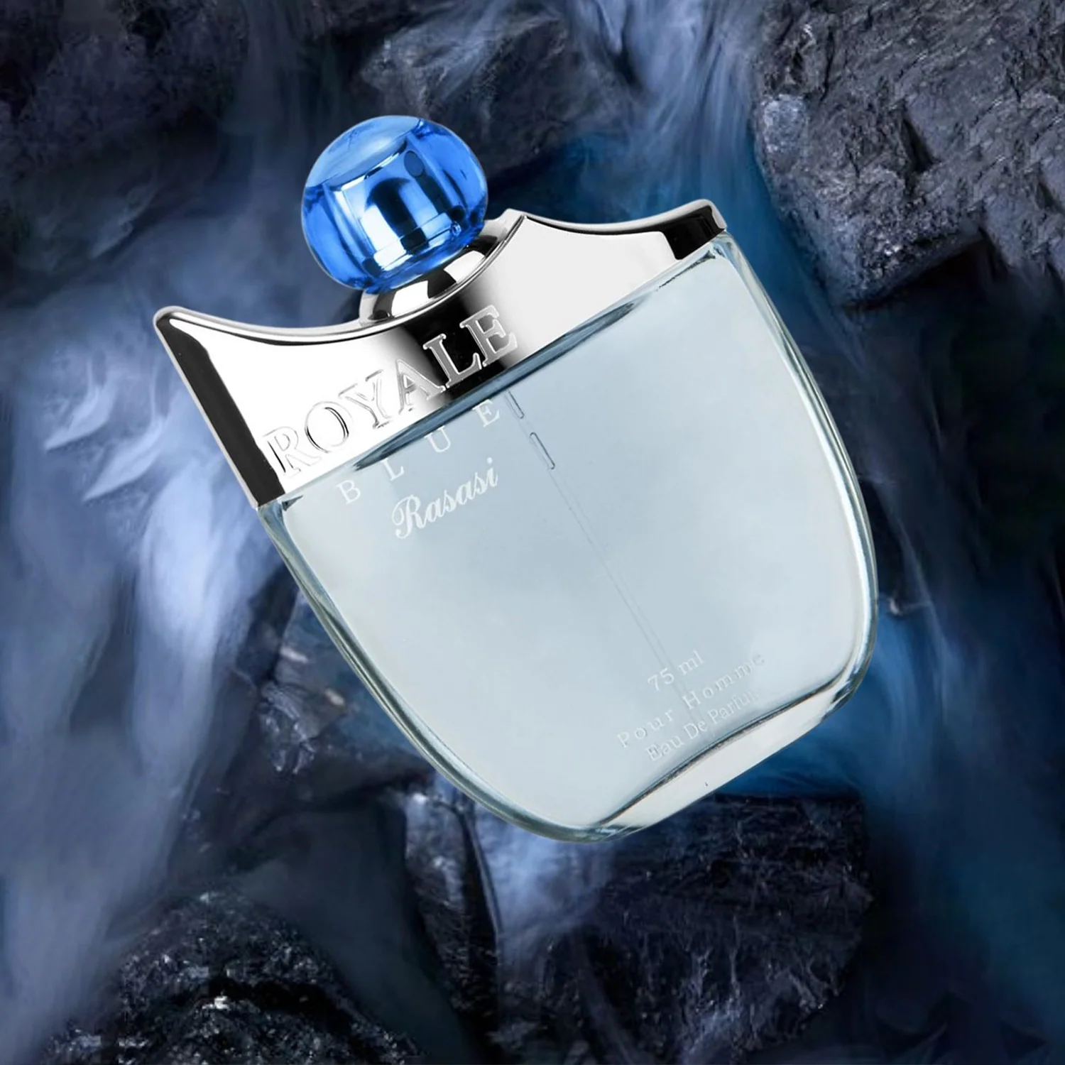 عطر رويال بلو رجالي من الرصاصي أو دو بارفيوم 75 مل – Rasasi Royale Blue Pour Homme - الصورة 4